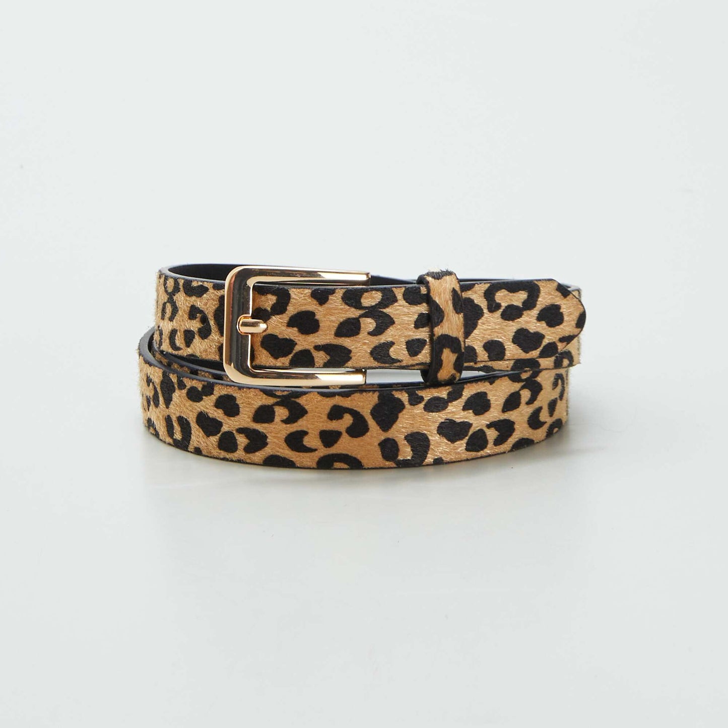 Leopard print belt BROWN