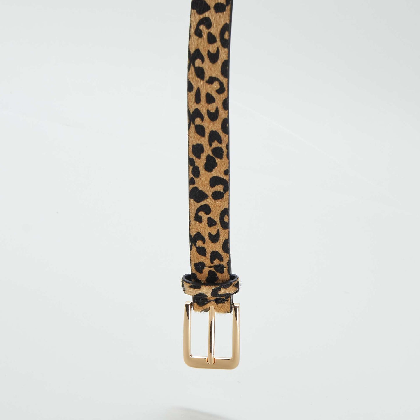 Leopard print belt BROWN