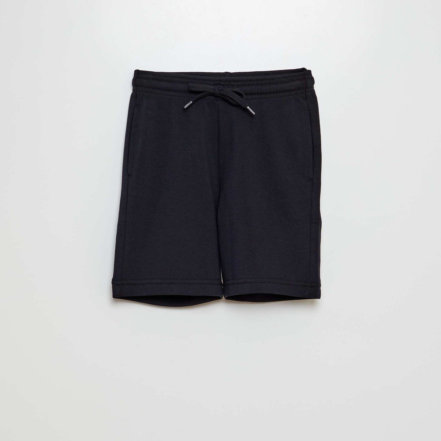 Lightweight sweatshirt fabric shorts black