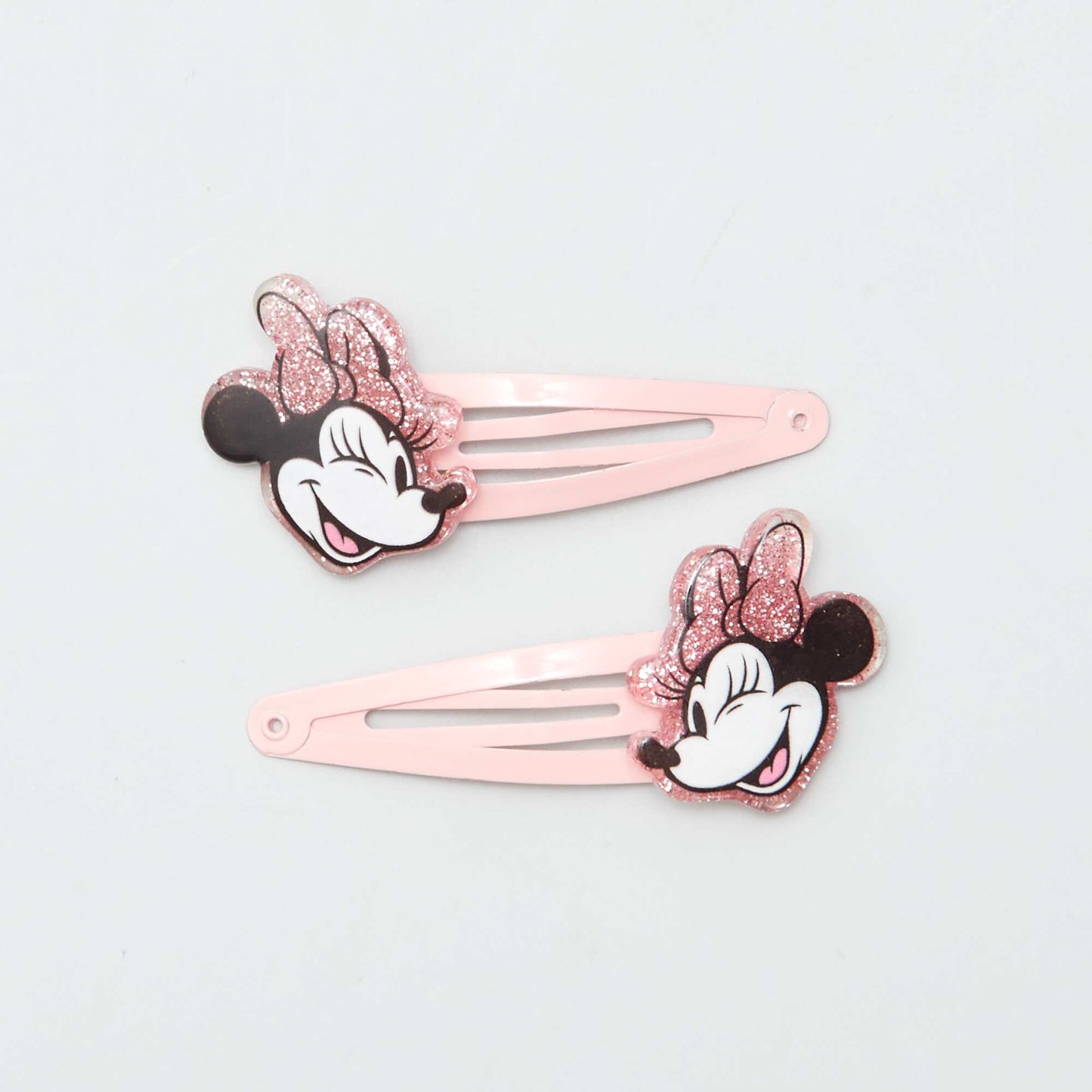 Pack of 2 Minnie Mouse scrunchies and 4 hair clips PINK