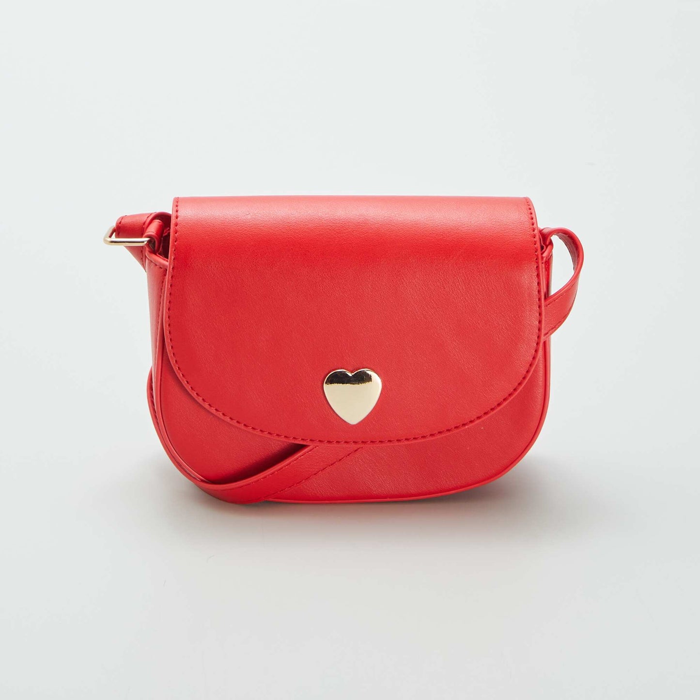 Synthetic shoulder bag RED