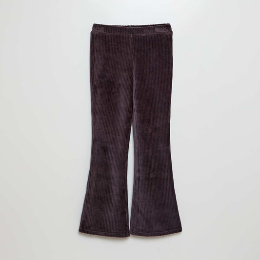 Corduroy trousers BLACK