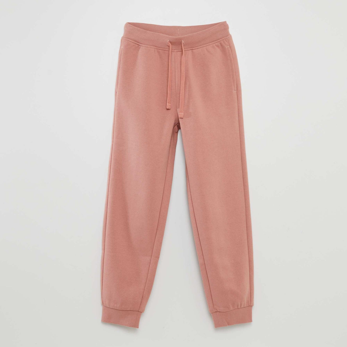 Plain sweatshirt fabric joggers PINK