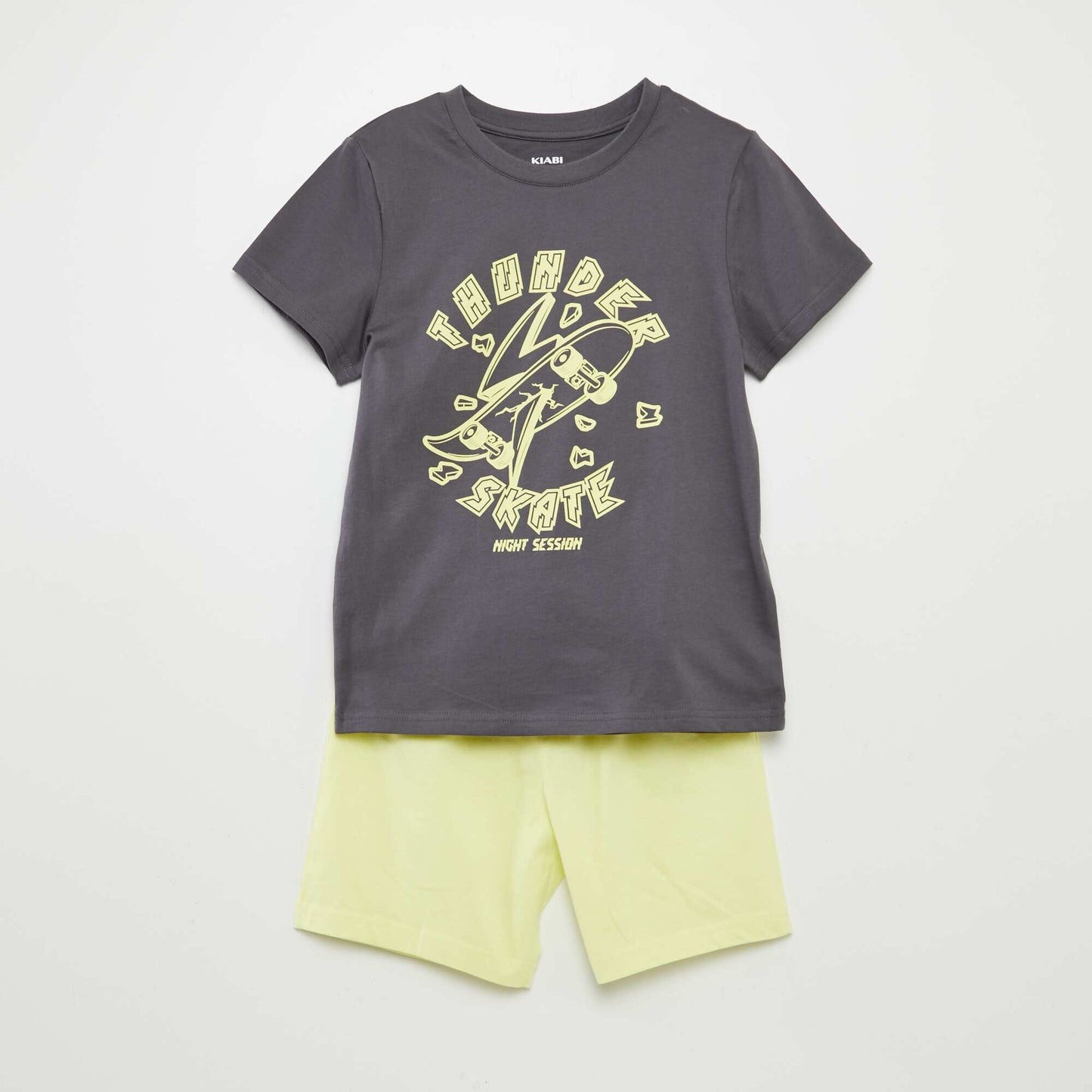 Short pyjama set - 2-piece set BLACK