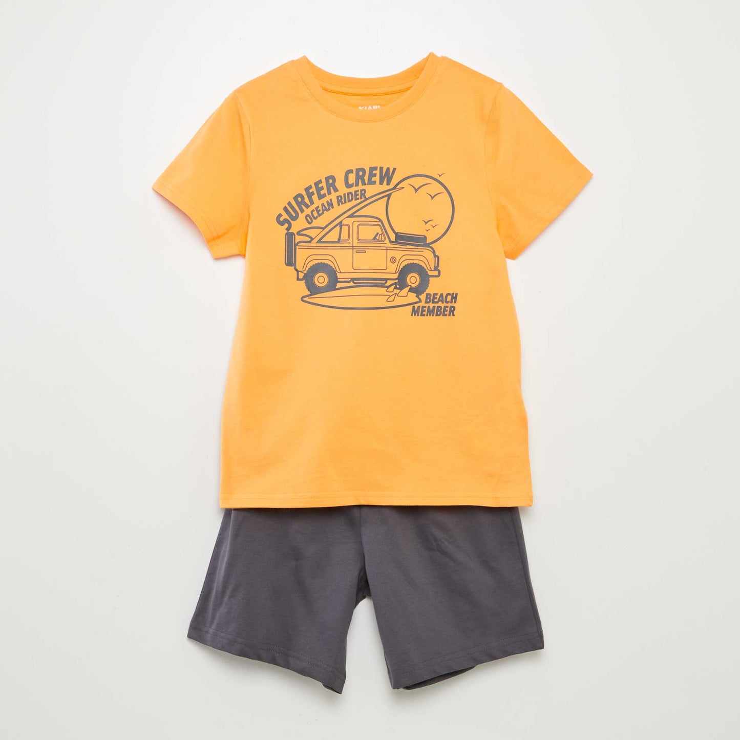 Short pyjama set - 2-piece set ORANGE