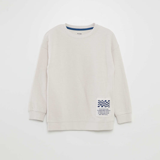 Sweater-style T-shirt WHITE