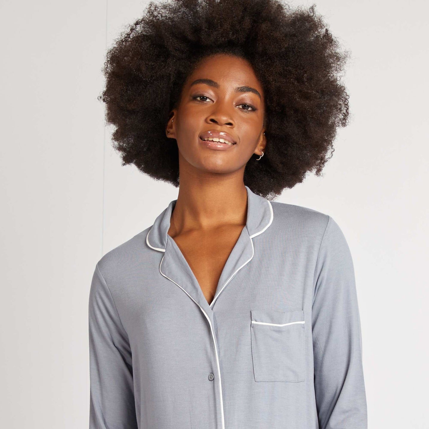 Button-up nightshirt BLUE