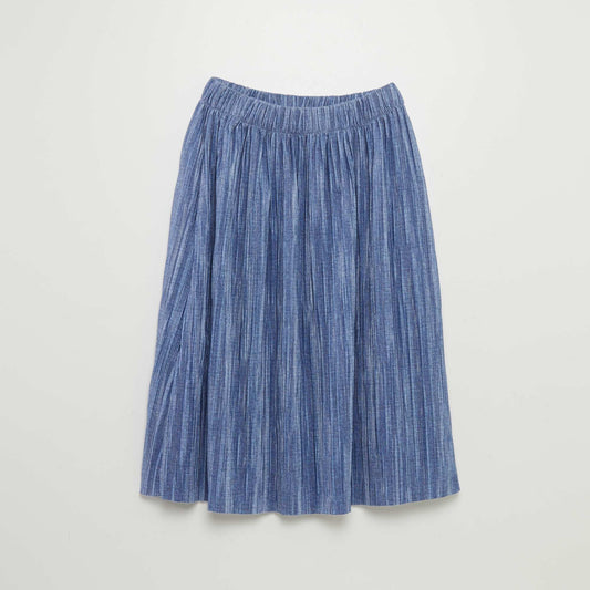 Long pleated skirt BLUE