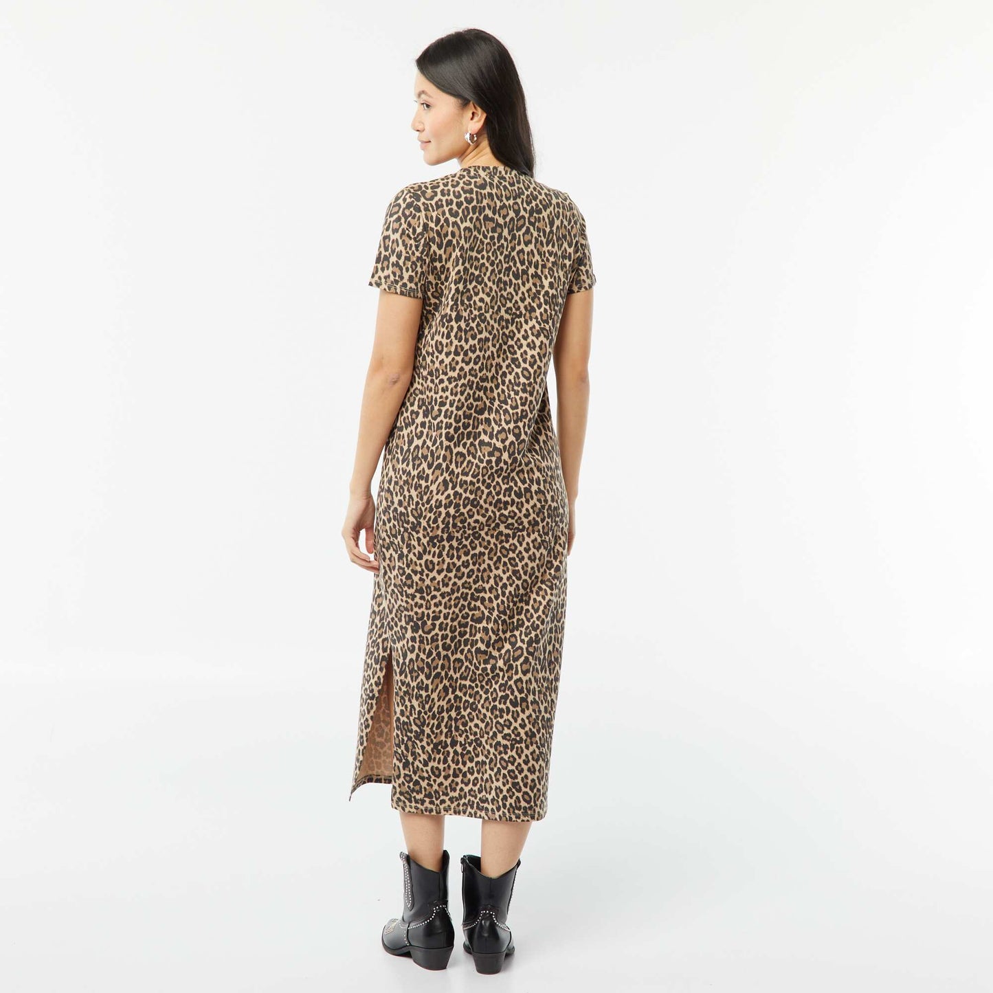 Long T-shirt dress BEIGE