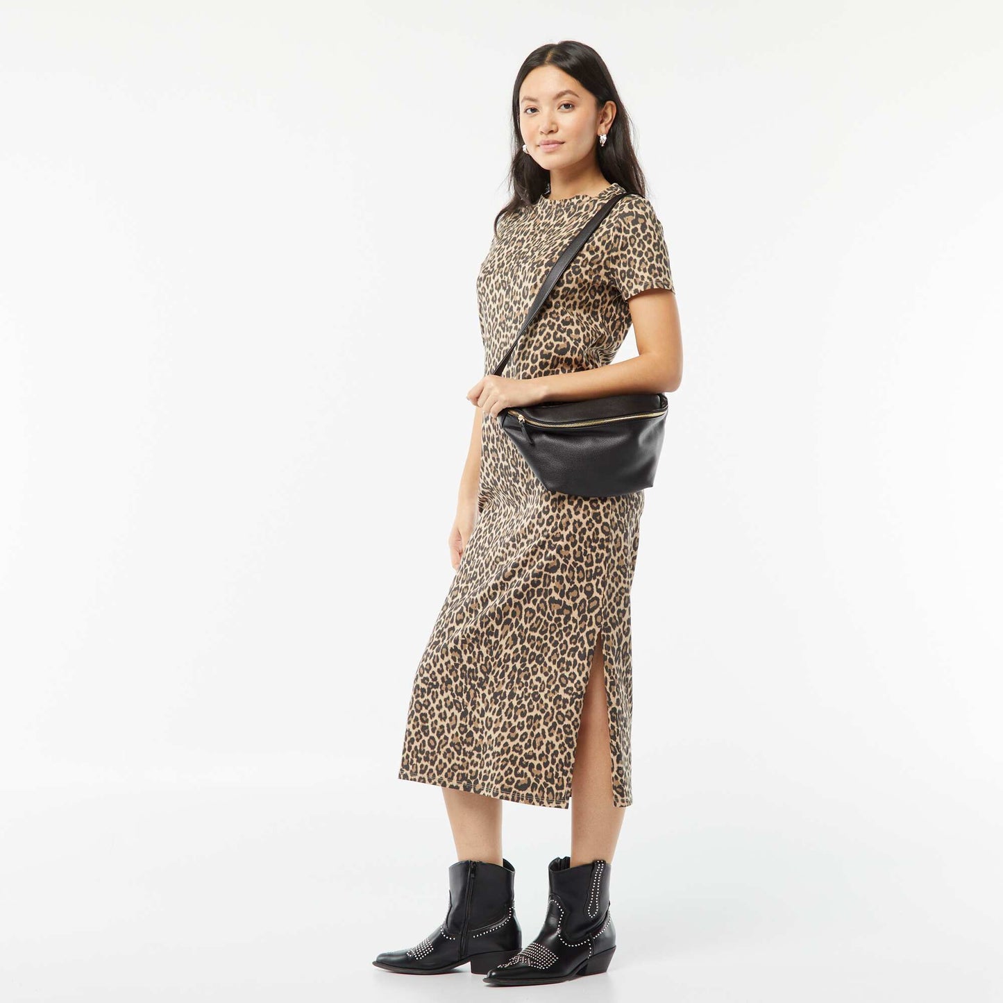 Long T-shirt dress BEIGE