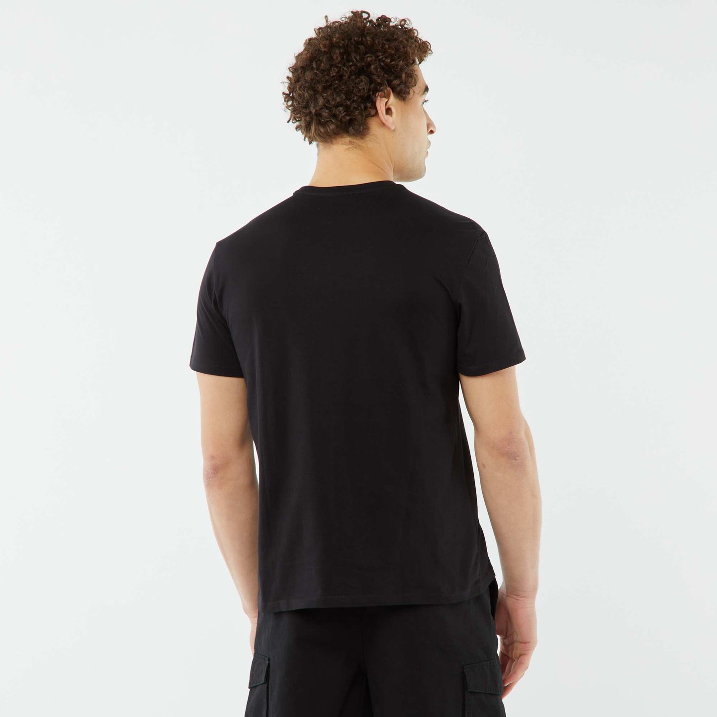 Short-sleeved printed T-shirt BLACK