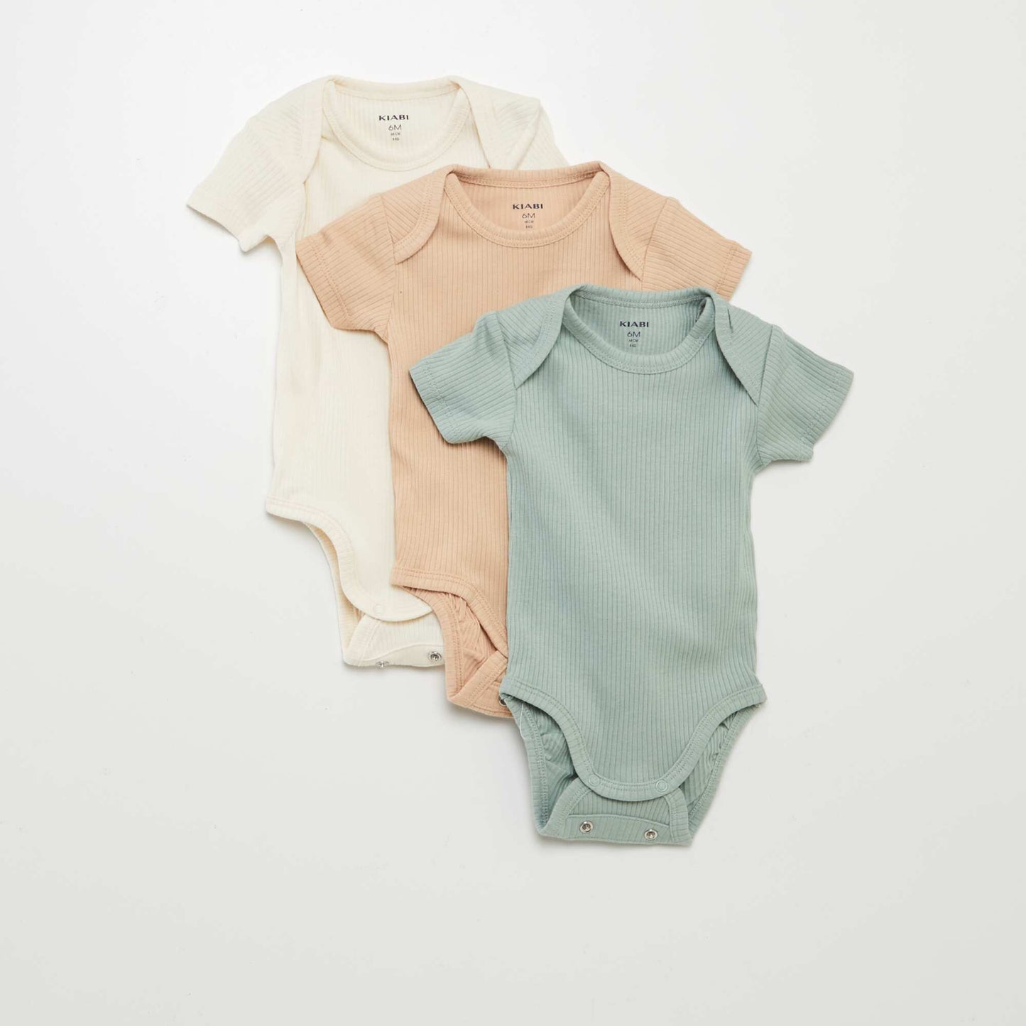 Plain knit bodysuits - Pack of 3 BEIGE