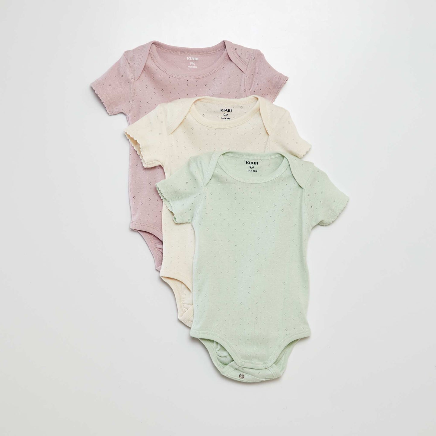 Plain knit bodysuits - Pack of 3 PURPLE