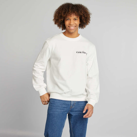 Keith Haring sweatshirt - Valentine's Day WHITE