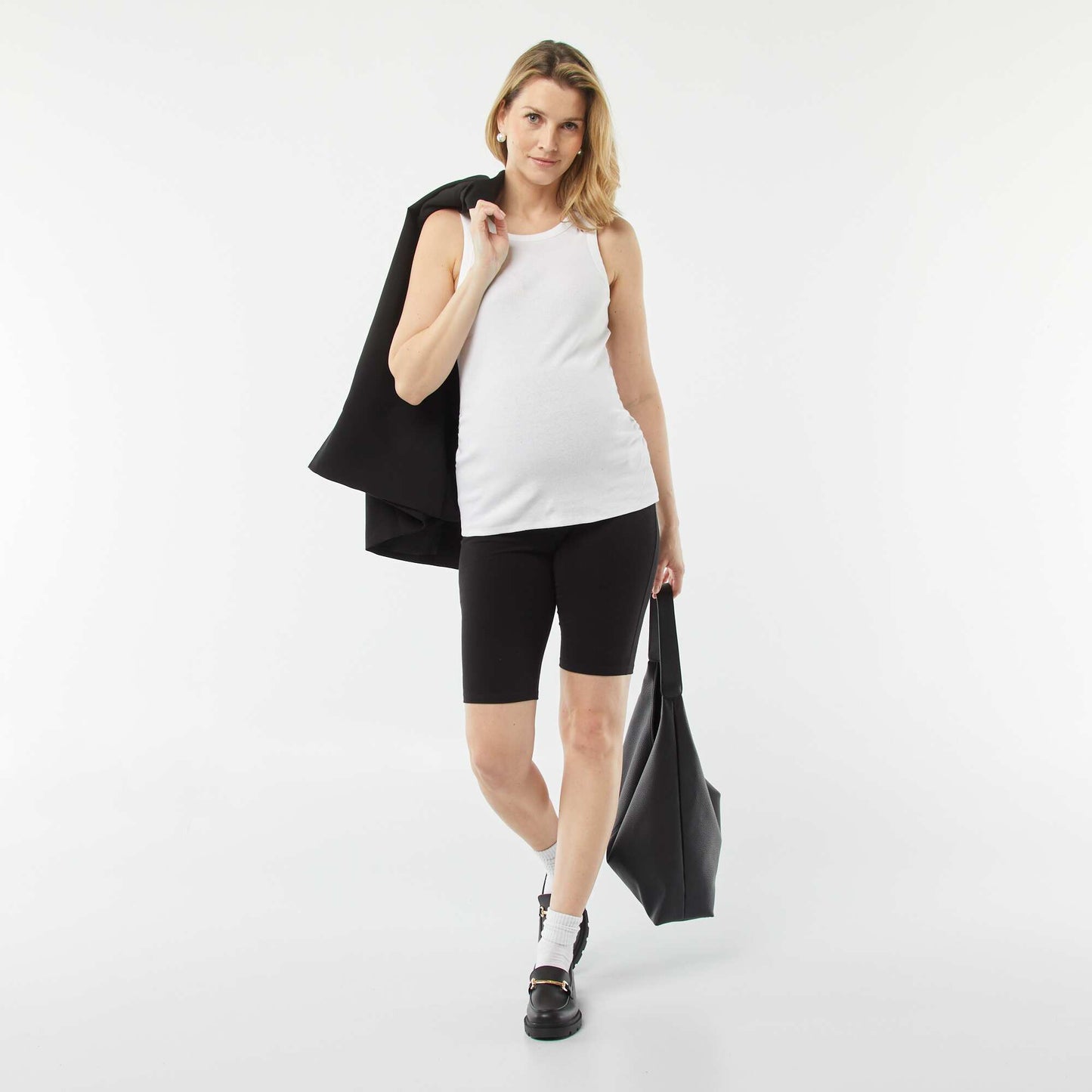 Vest top with cutaway shoulders WHITE