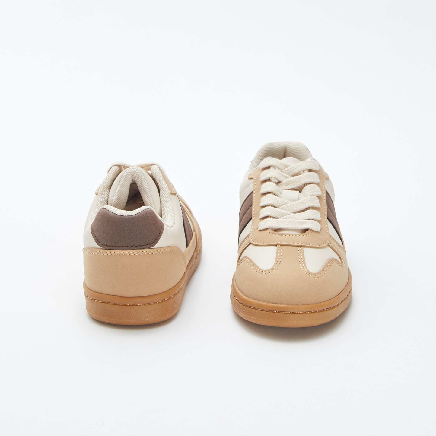 Low-top lace-up trainers WHITE