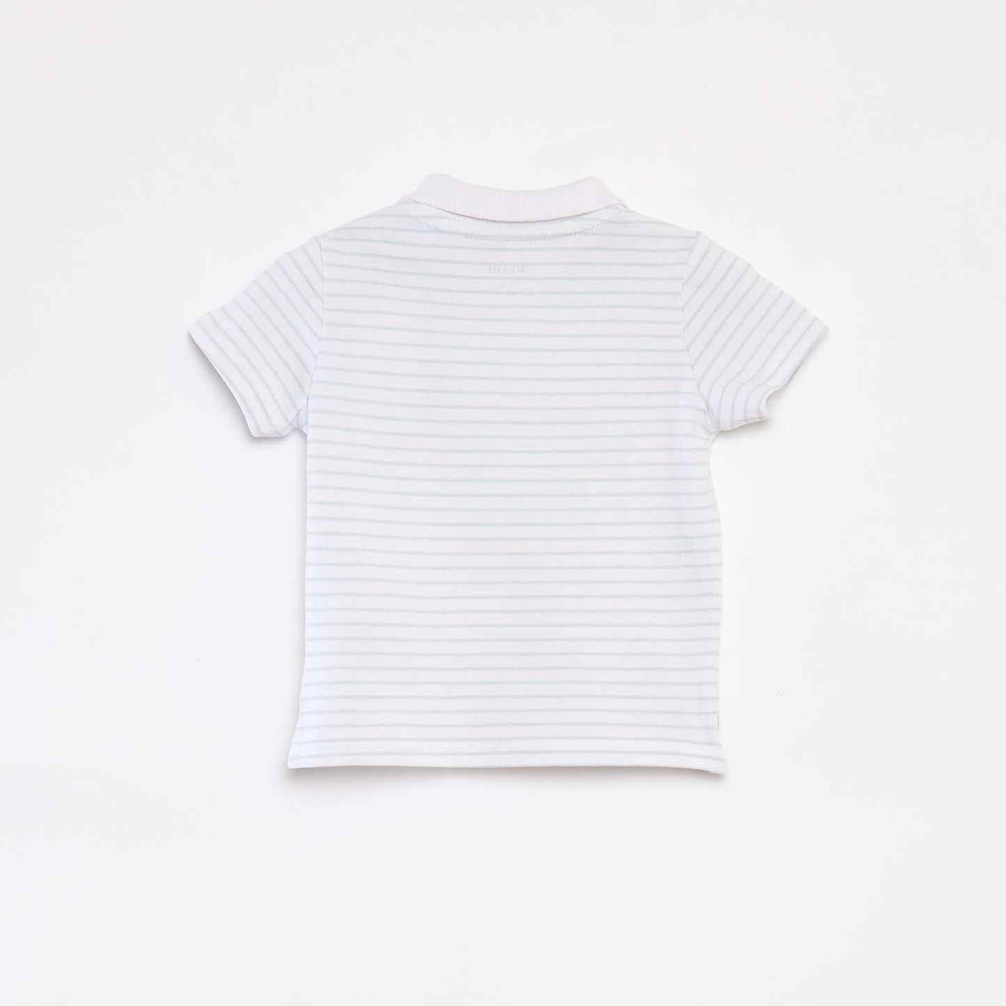 Cotton piqué short-sleeved polo shirt WHITE
