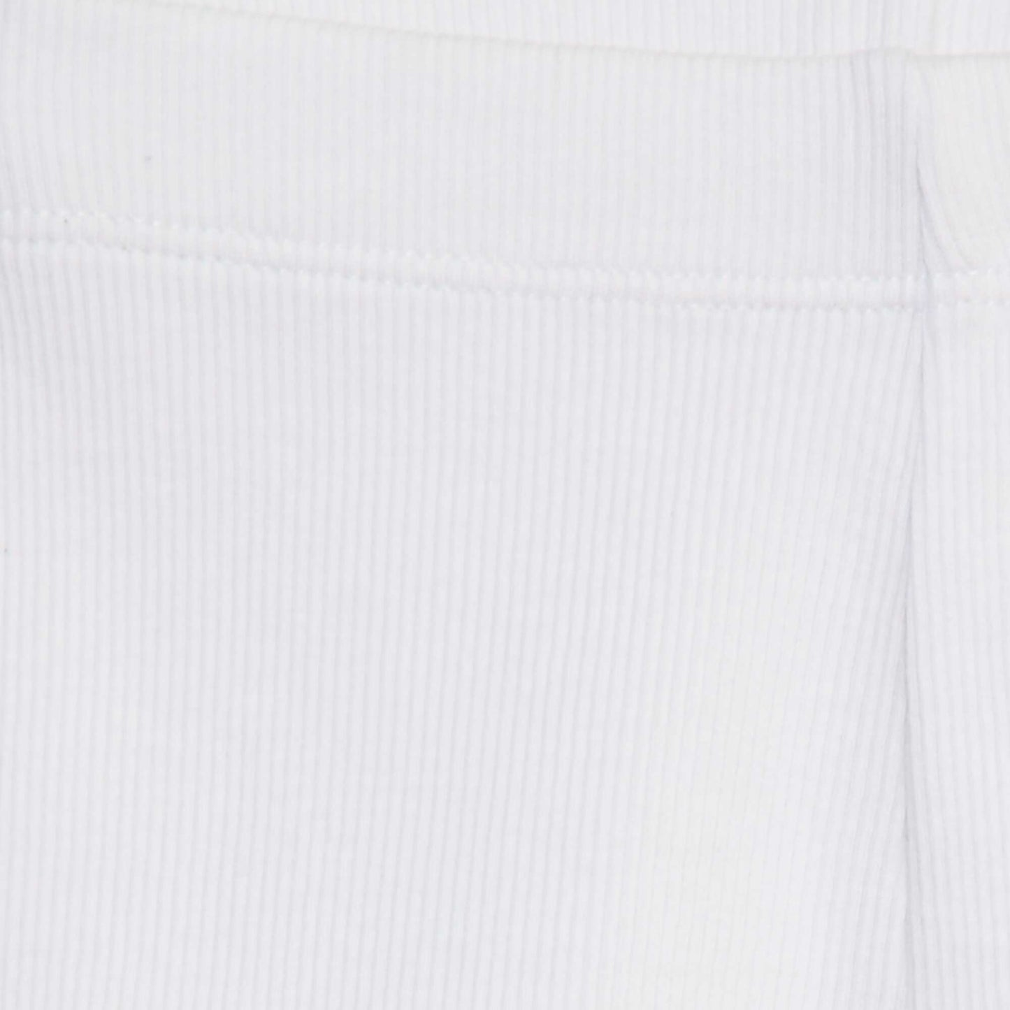 Cropped ribbed leggings WHITE