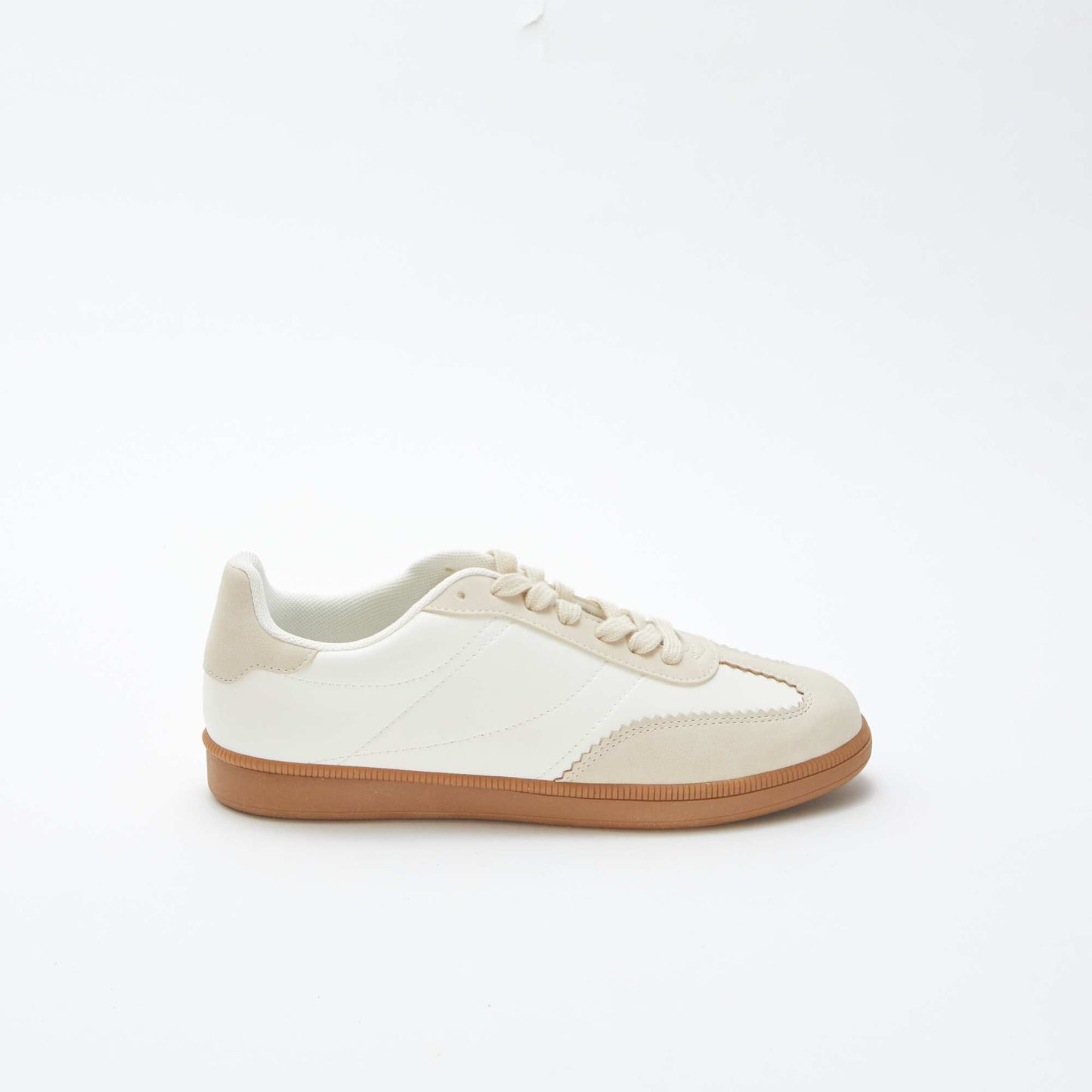 Low-top lace-up trainers WHITE