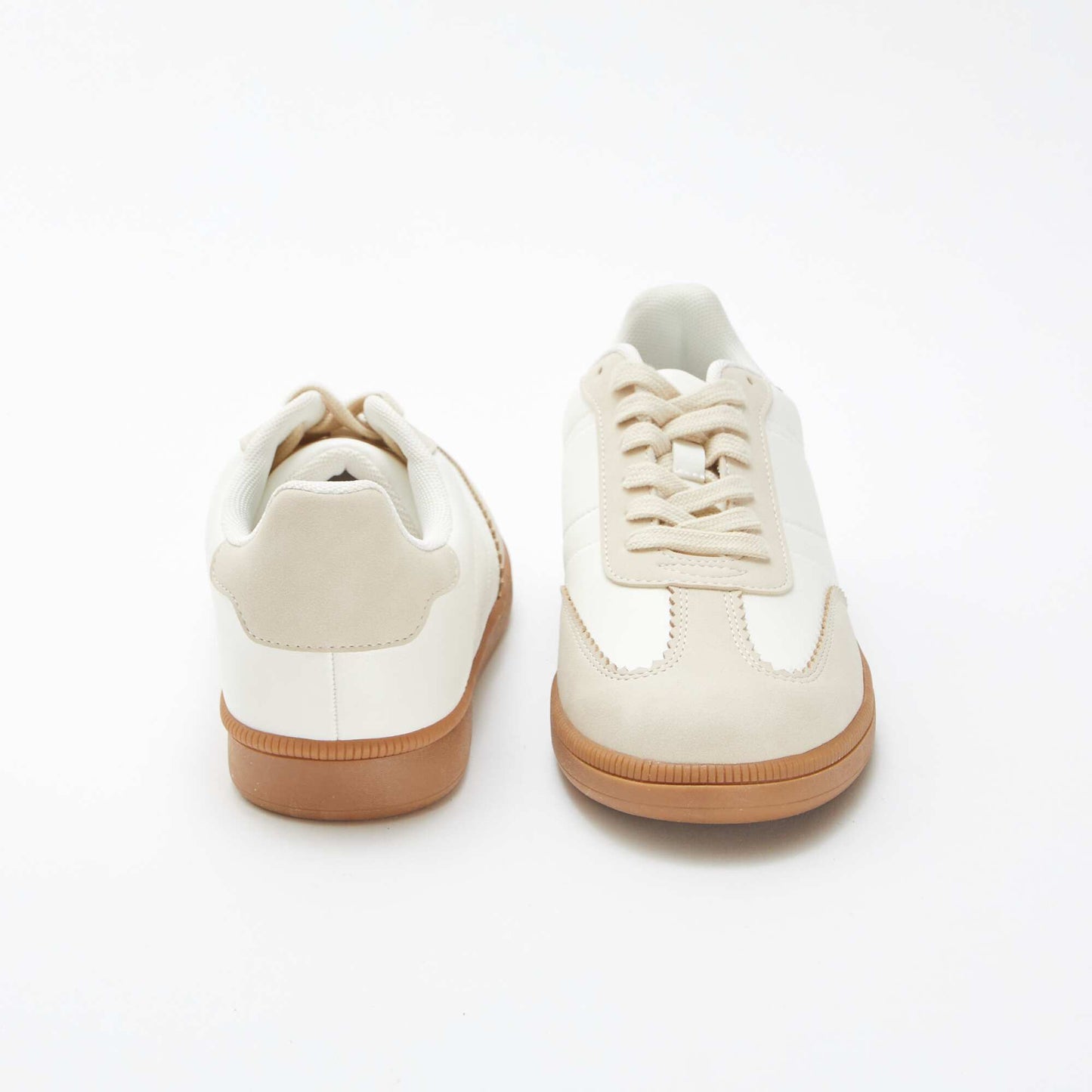 Low-top lace-up trainers WHITE