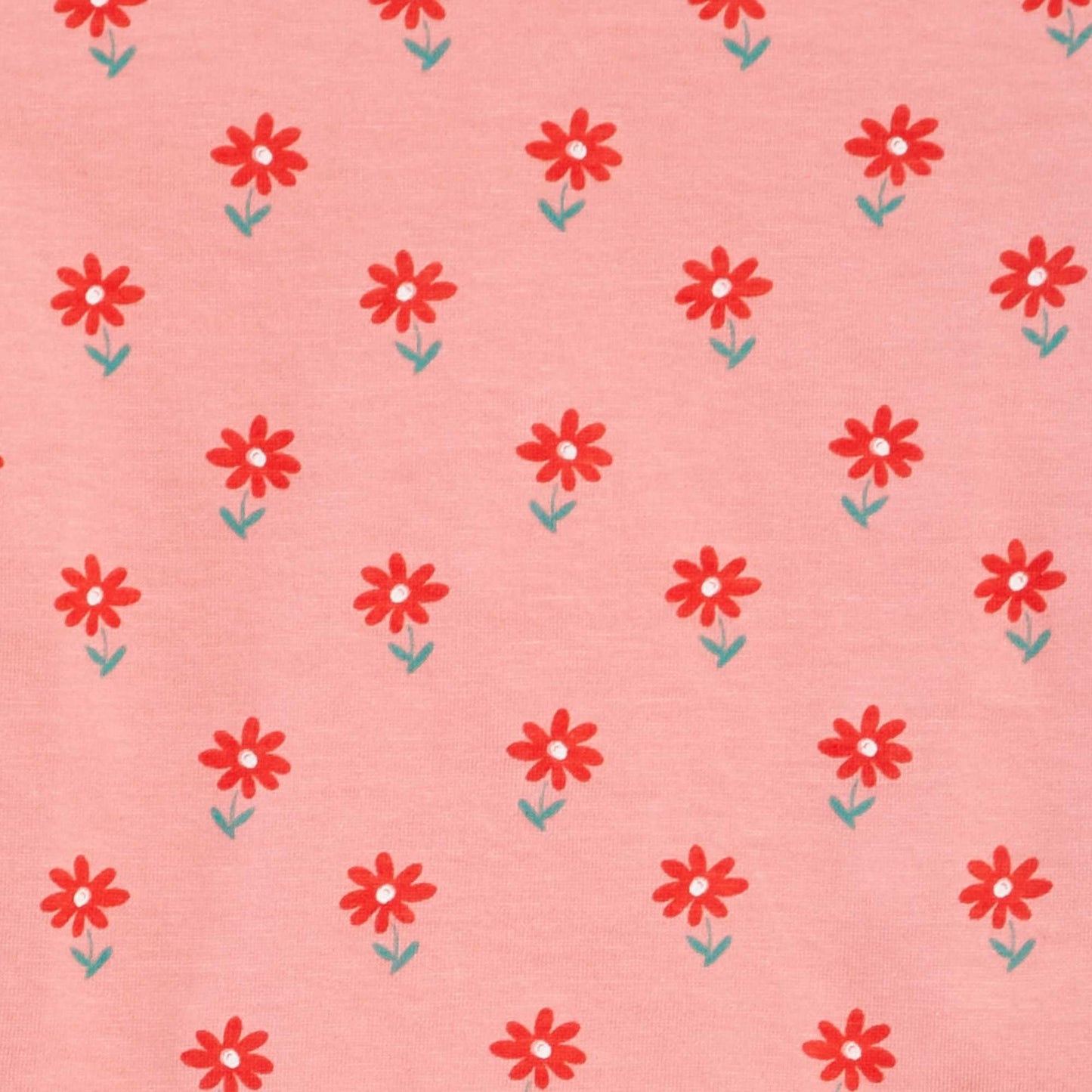 Printed T-shirt with short ruffled sleeves PINK