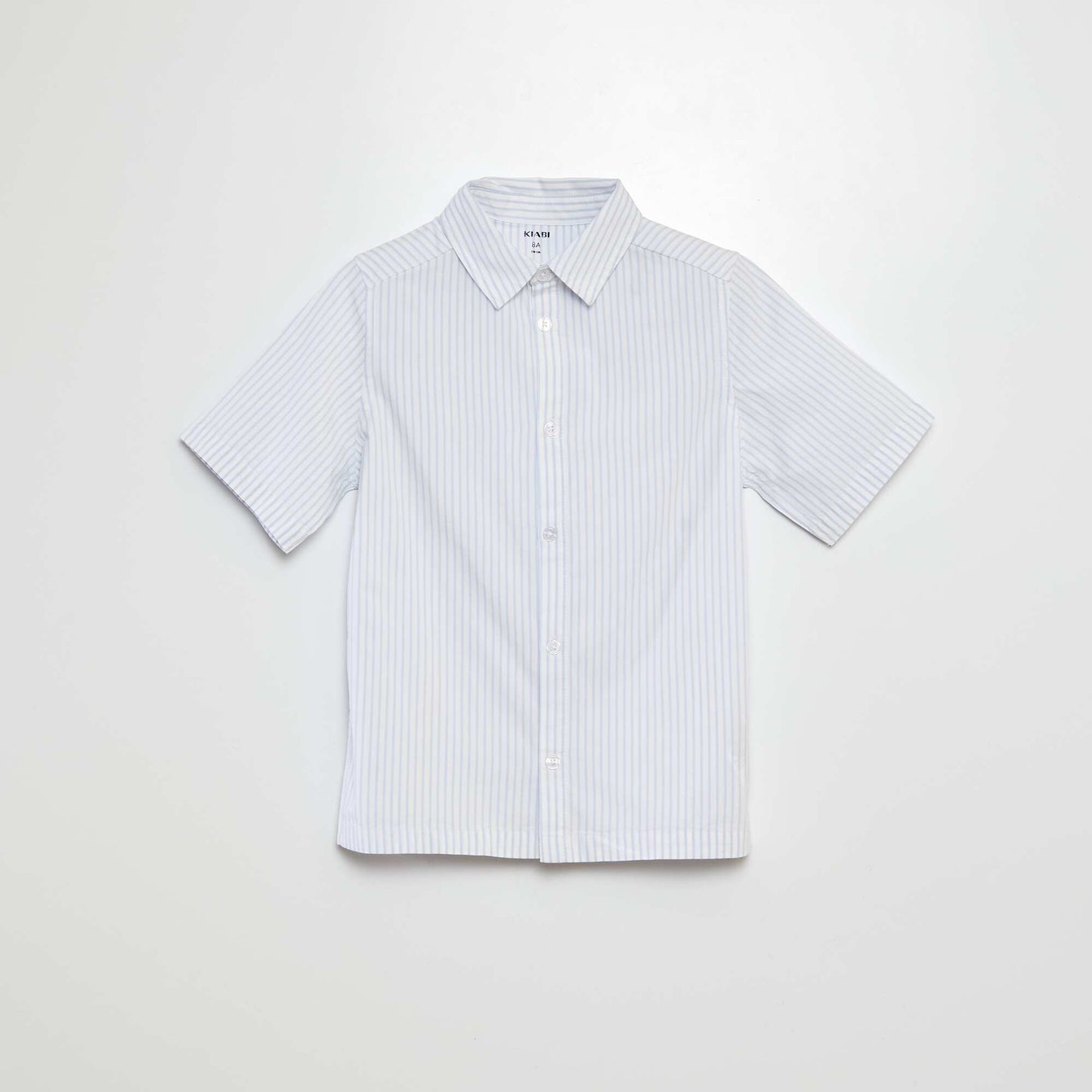 Short-sleeved poplin shirt BLUE