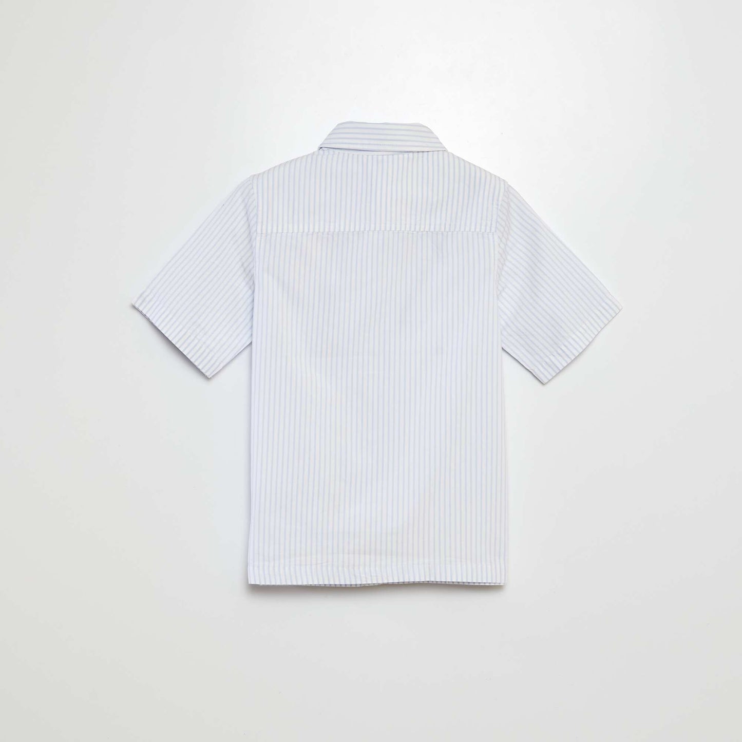 Short-sleeved poplin shirt BLUE