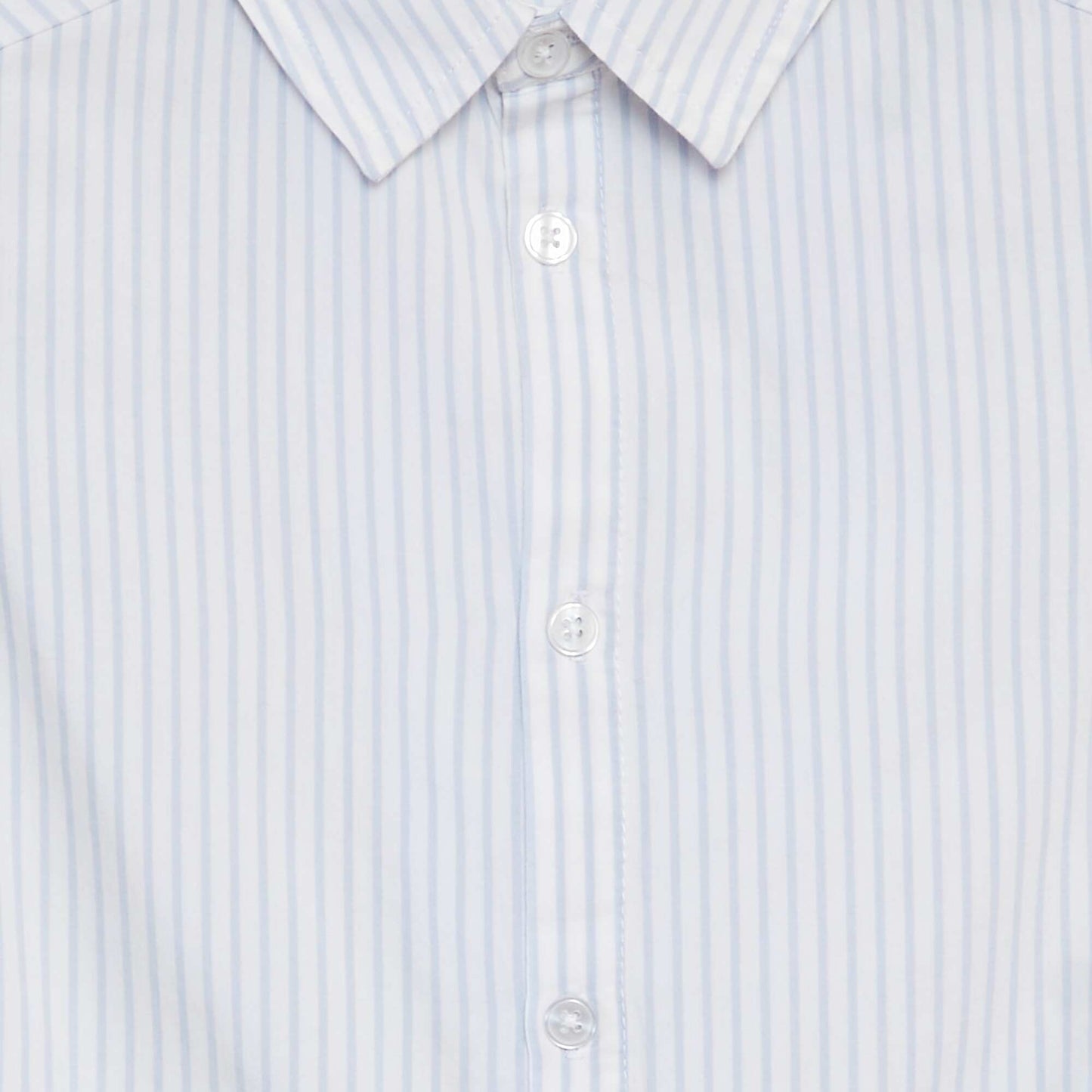 Short-sleeved poplin shirt BLUE