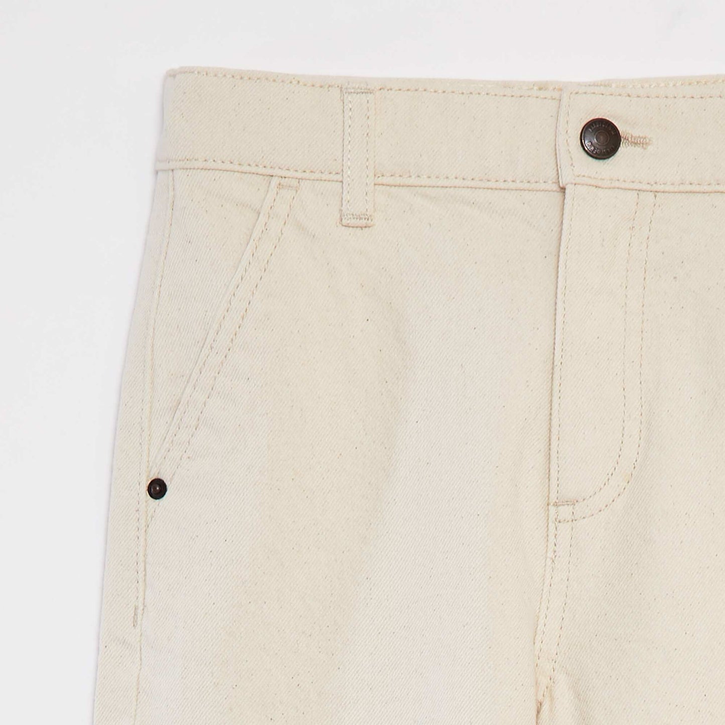 Slim-fit trousers with adjustable waist WHITE