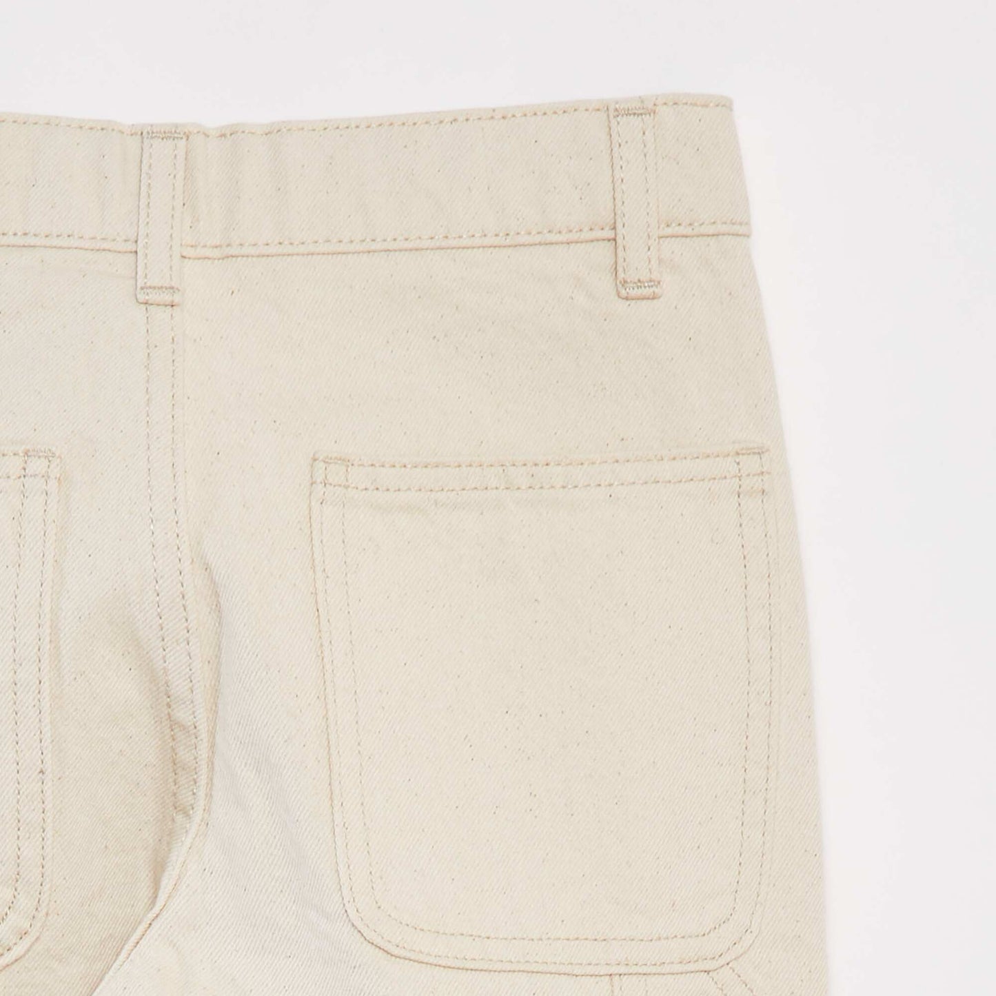 Slim-fit trousers with adjustable waist WHITE