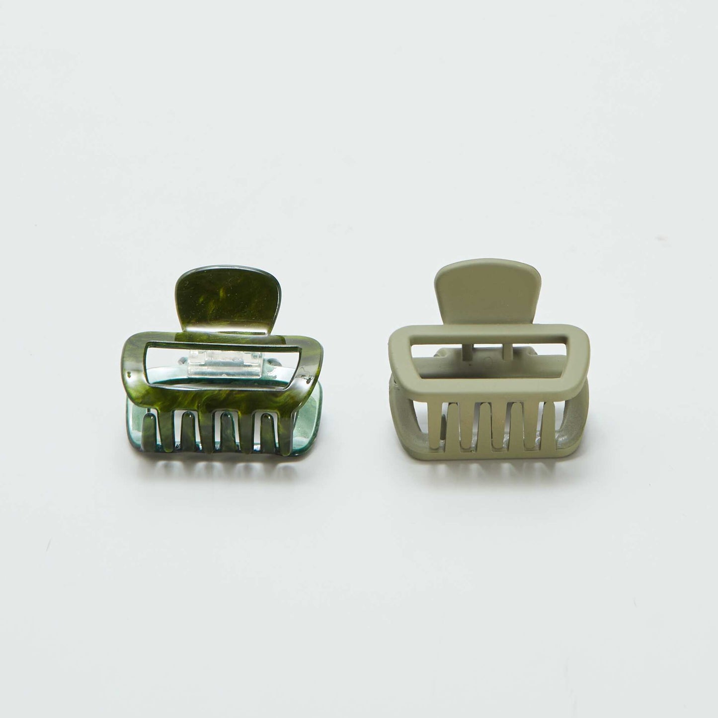 Pack of 2 claw clips KHAKI