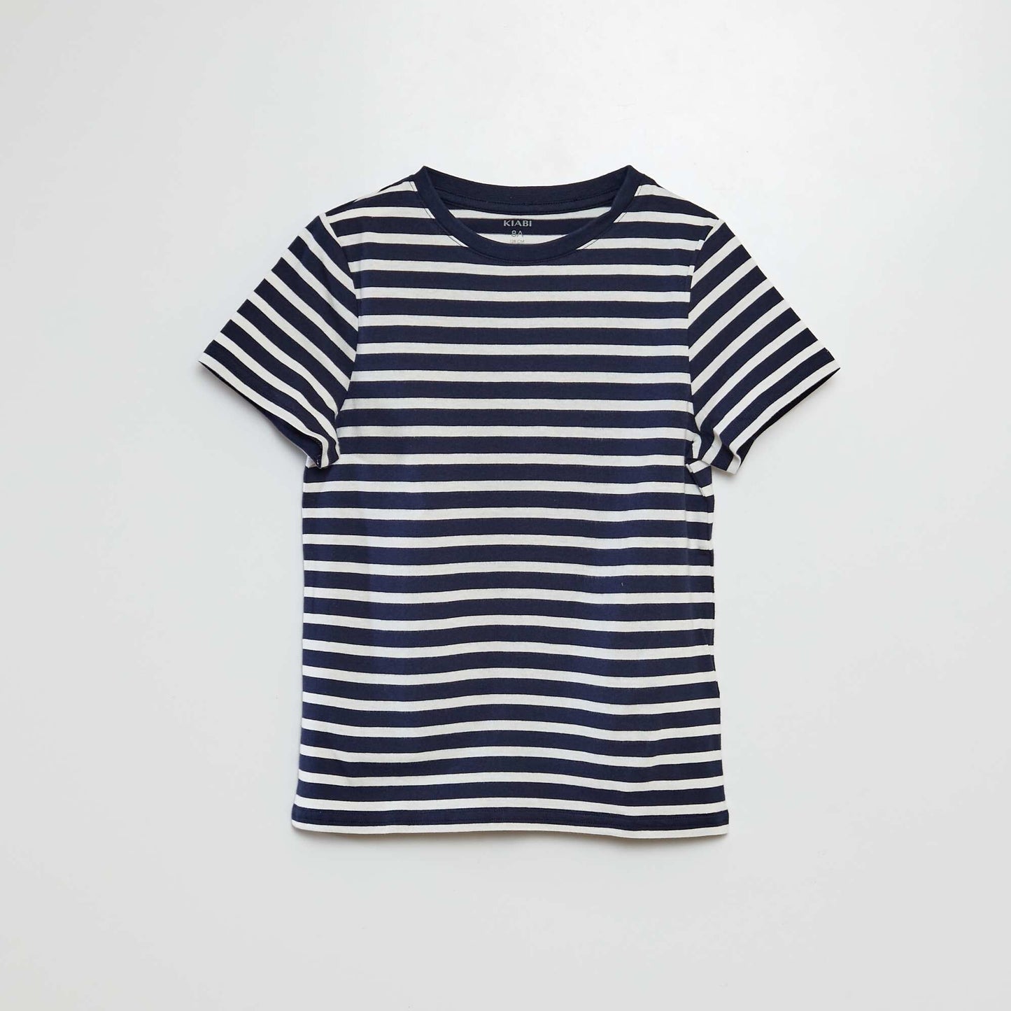Patterned short-sleeved T-shirt BLUE