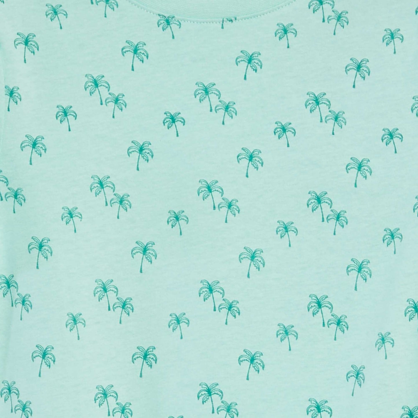 Patterned short-sleeved T-shirt BLUE