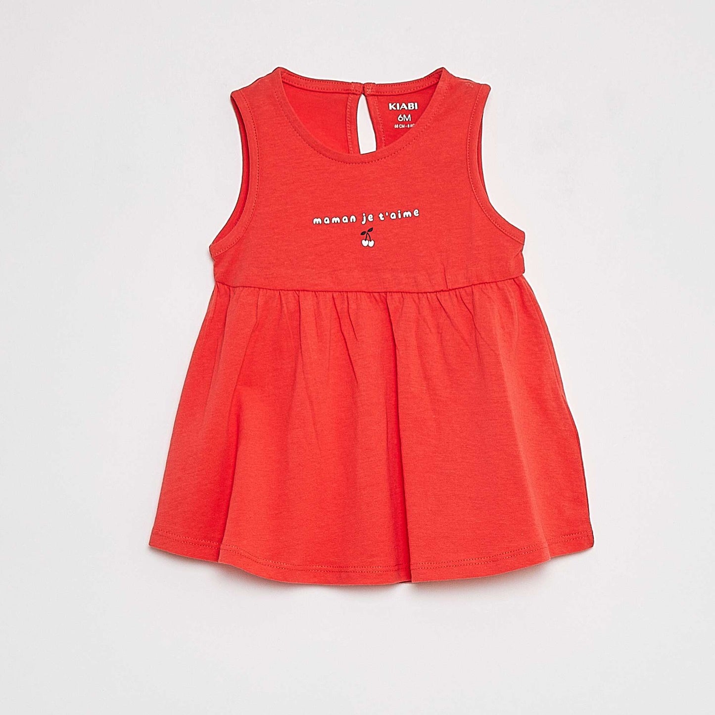 Printed strappy dress RED