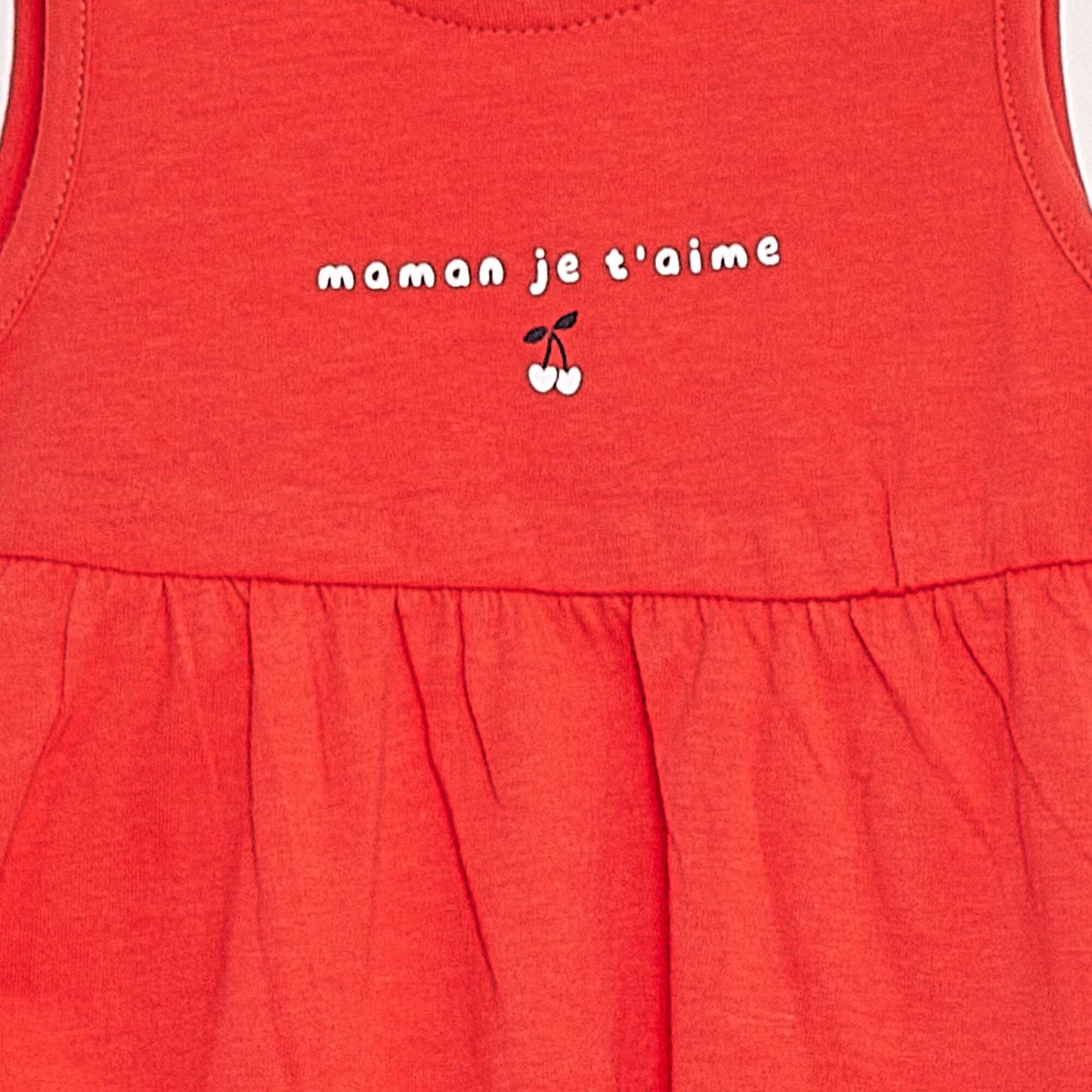 Printed strappy dress RED