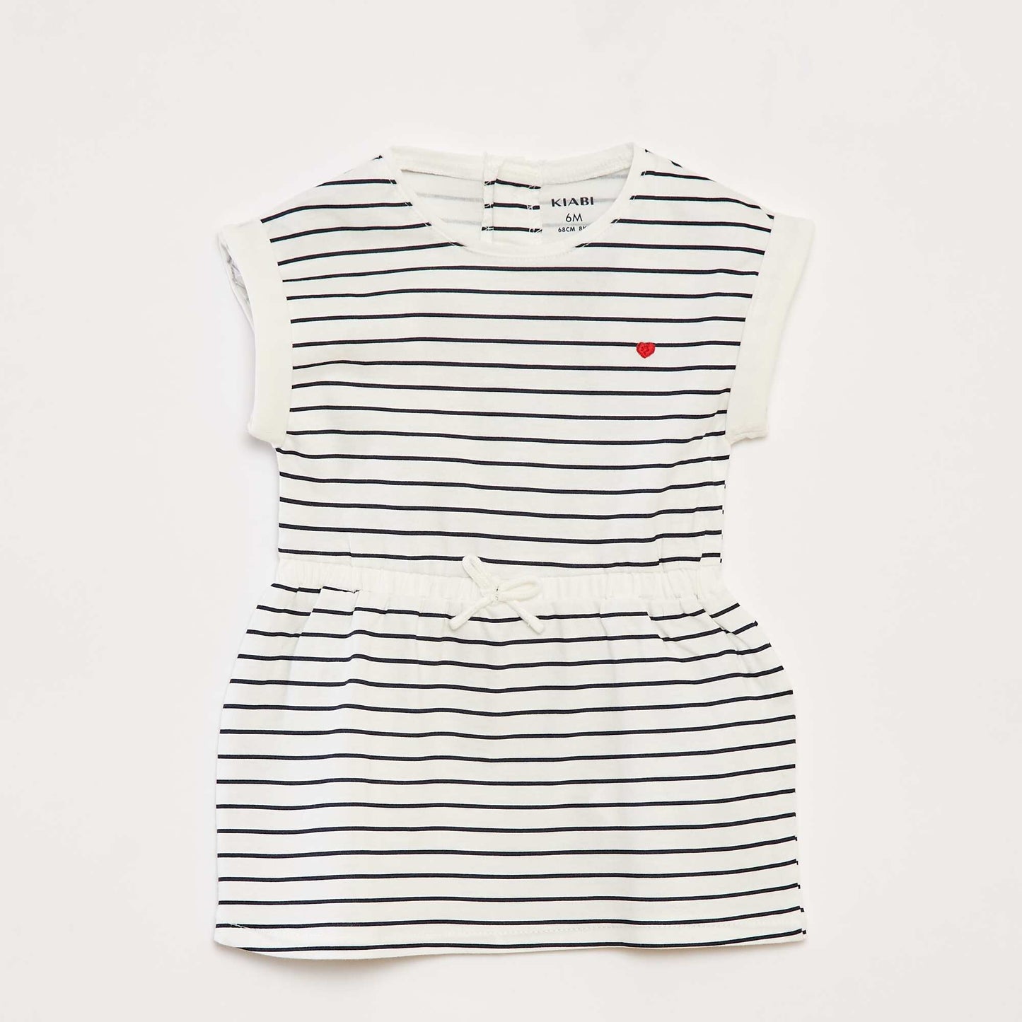Patterned jersey dress WHITE