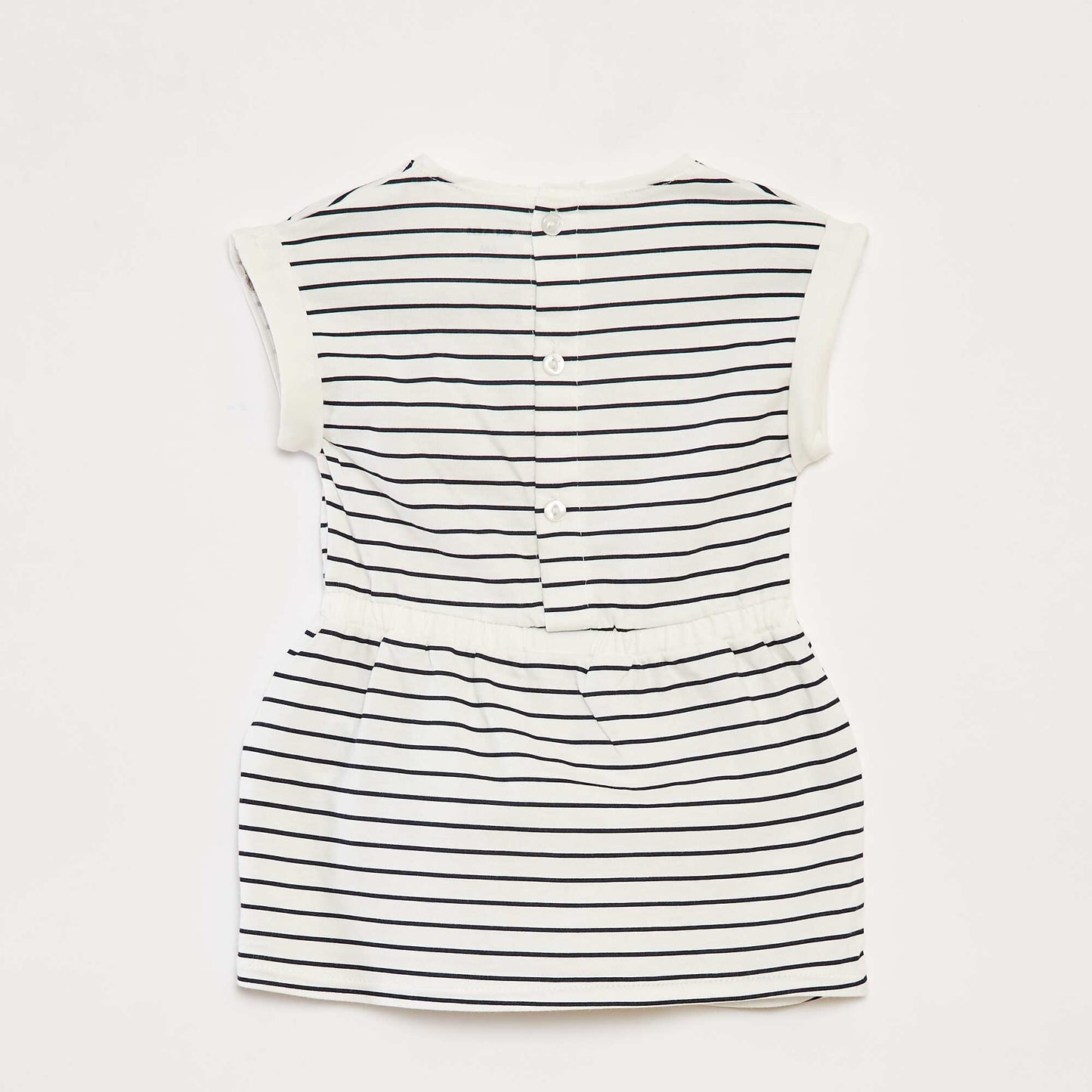 Patterned jersey dress WHITE