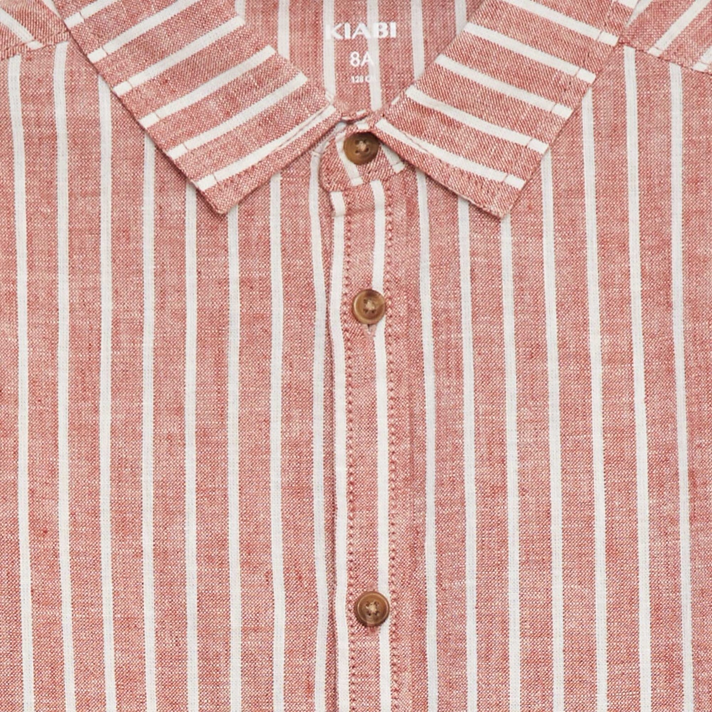 Linen-blend shirt RED