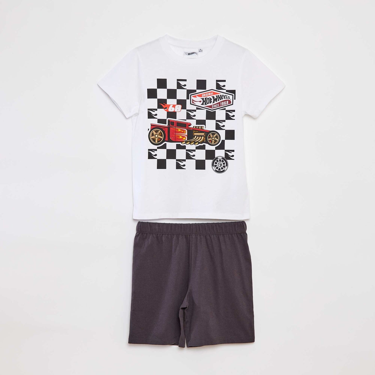 Hot Wheels shorts + T-shirt pyjama set - 2-piece set WHITE