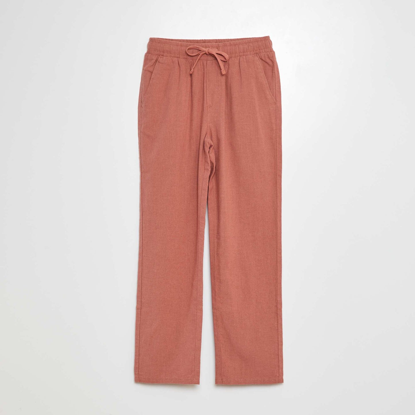 Regular linen trousers PINK
