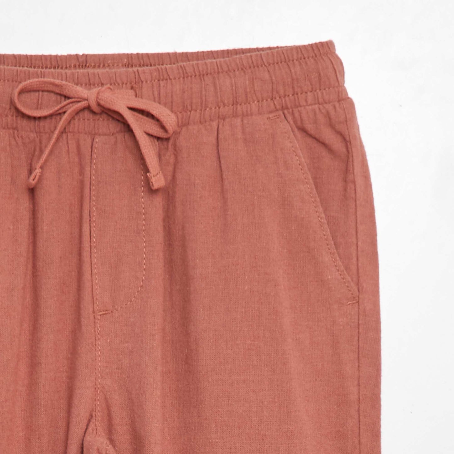 Regular linen trousers PINK