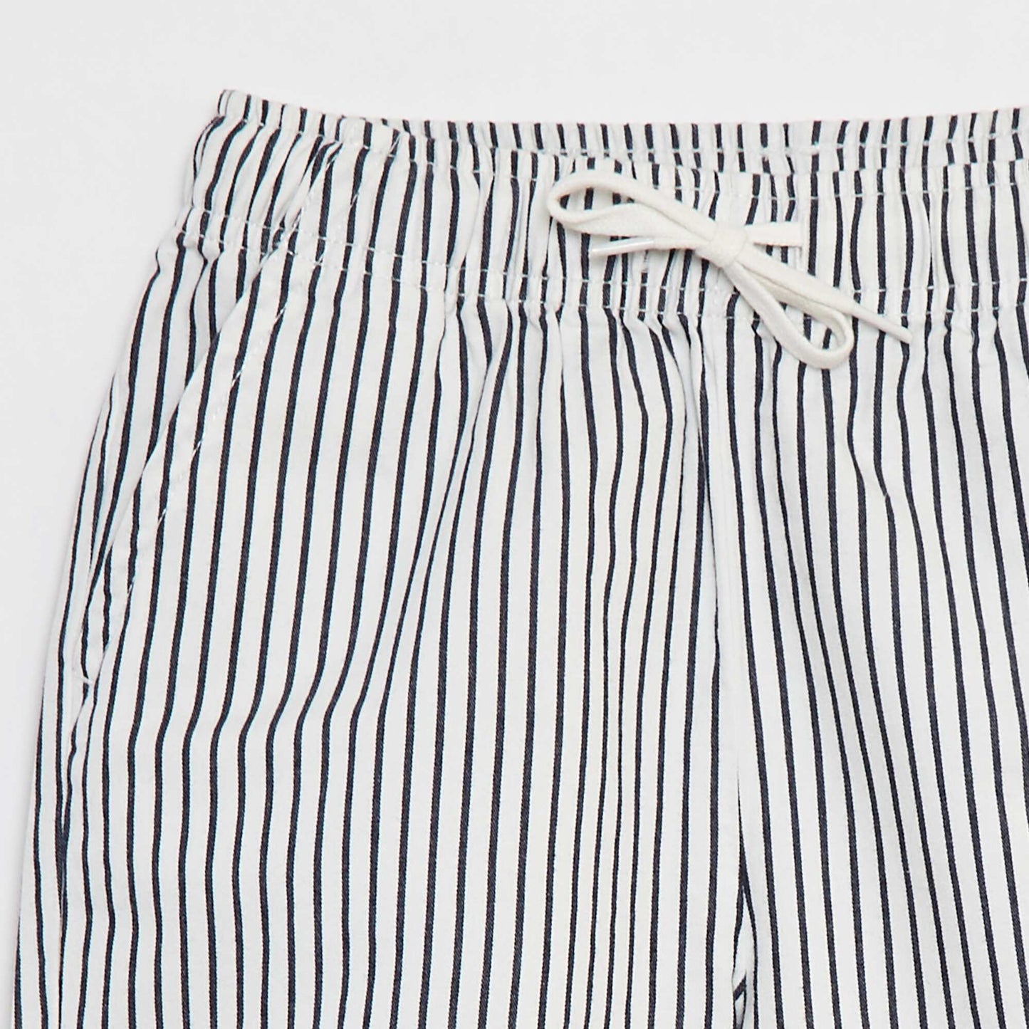 Bermuda shorts with elasticated waist WHITE