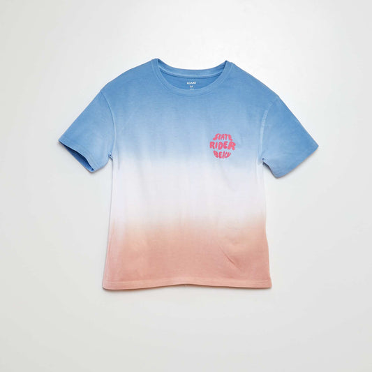 Short-sleeved printed T-shirt BLUE