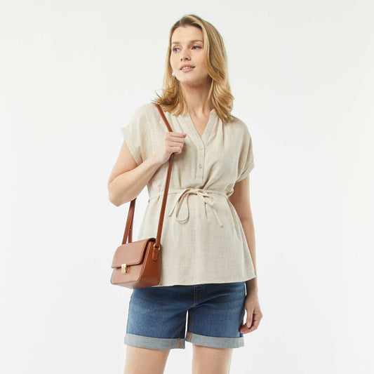 Denim maternity shorts BLUE