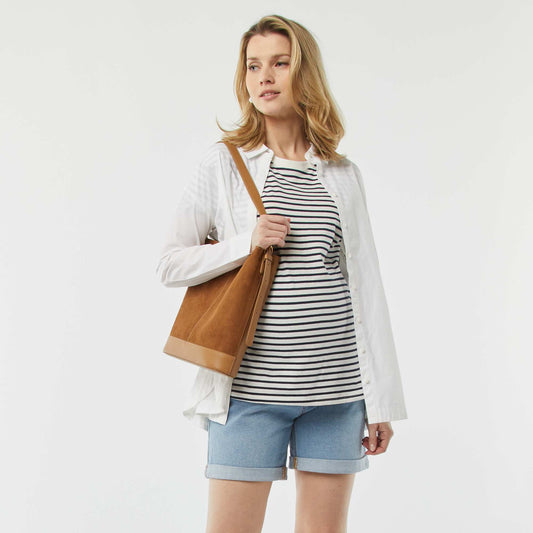 Denim maternity shorts BLUE
