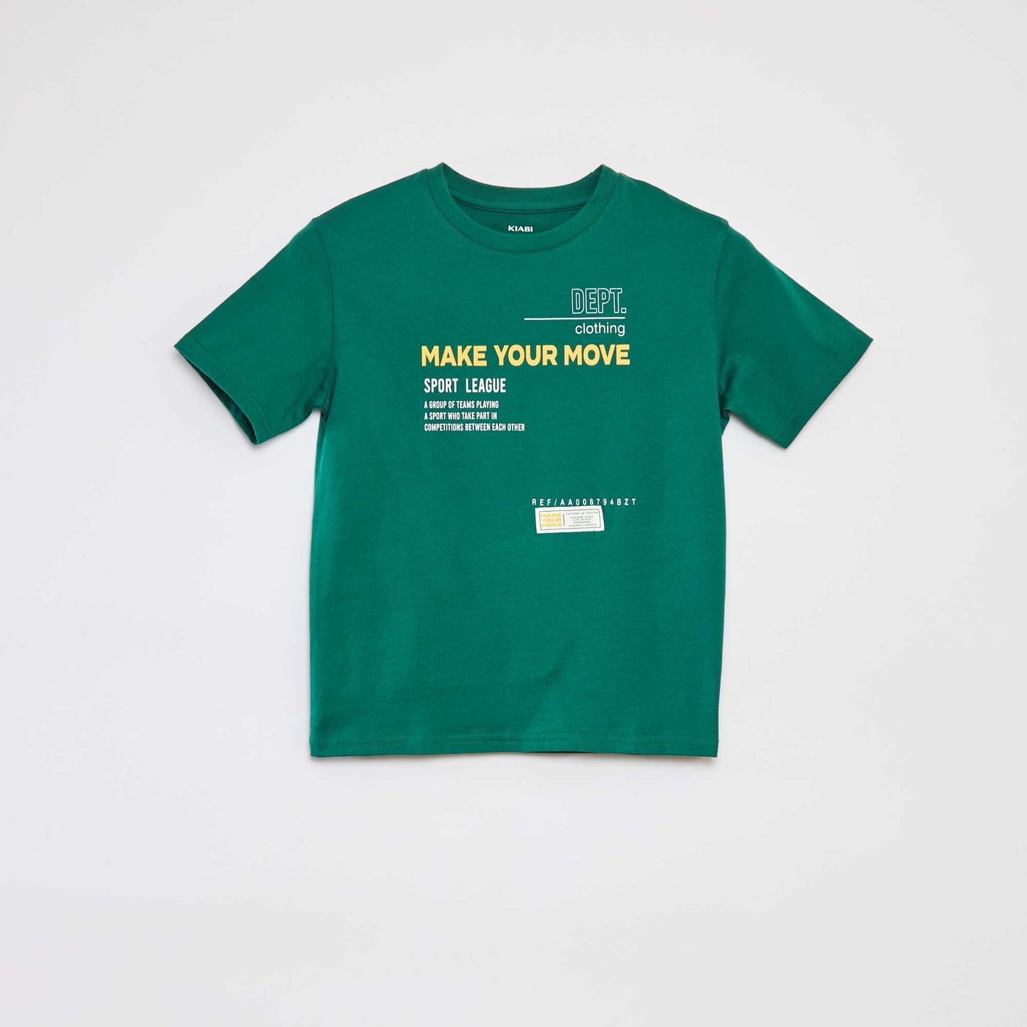Printed round neck T-shirt GREEN