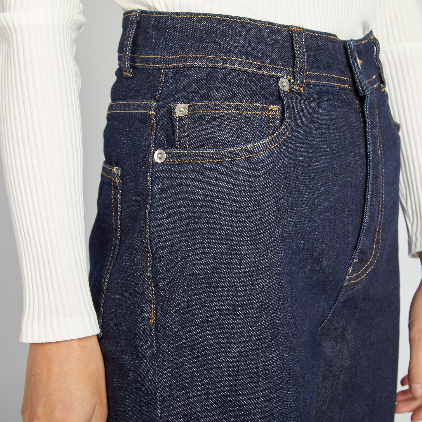 High-rise straight-leg jeans BLUE