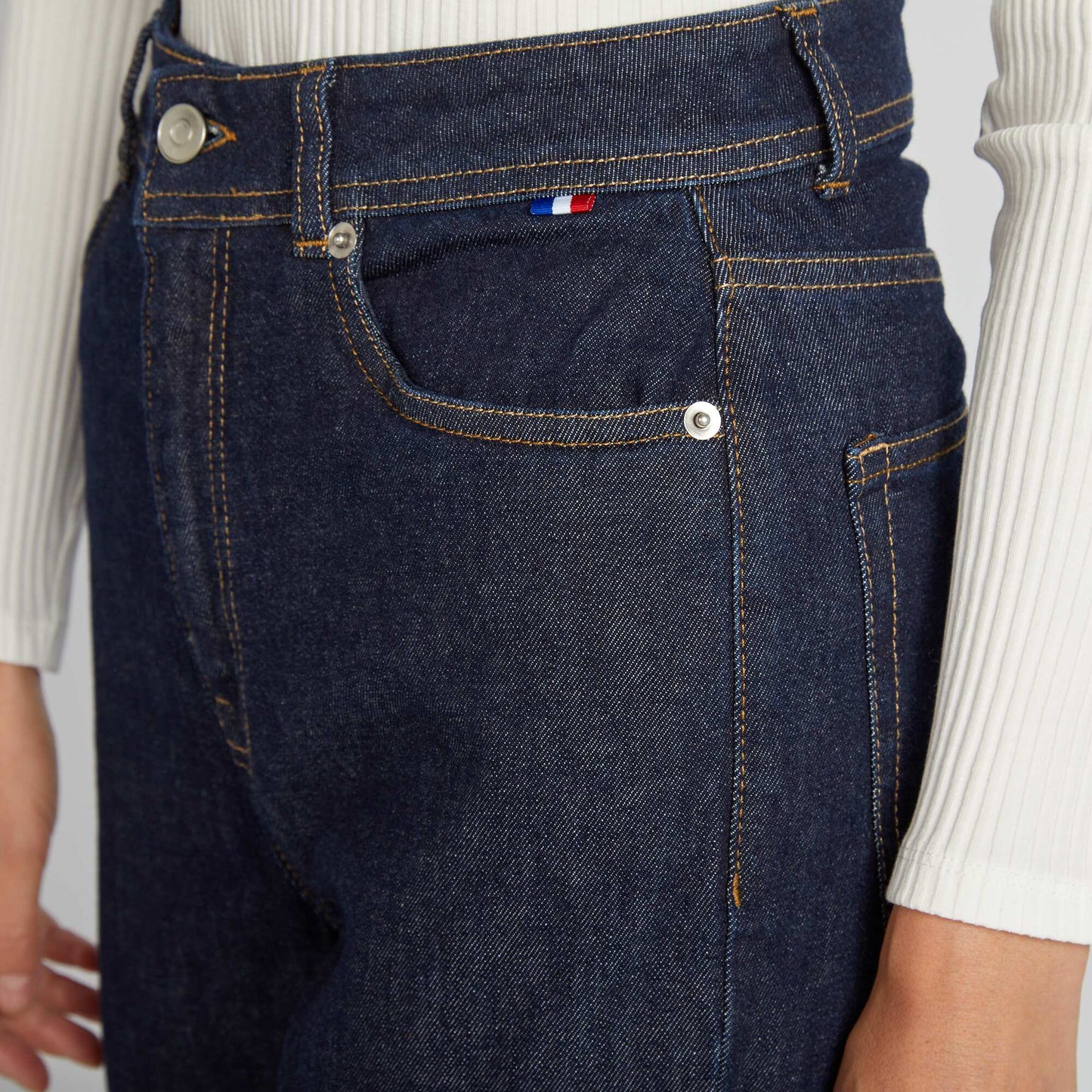 High-rise straight-leg jeans BLUE