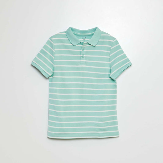 Piqué knit polo shirt GREEN