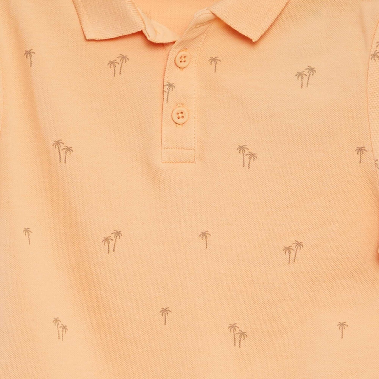 Piqué knit polo shirt ORANGE